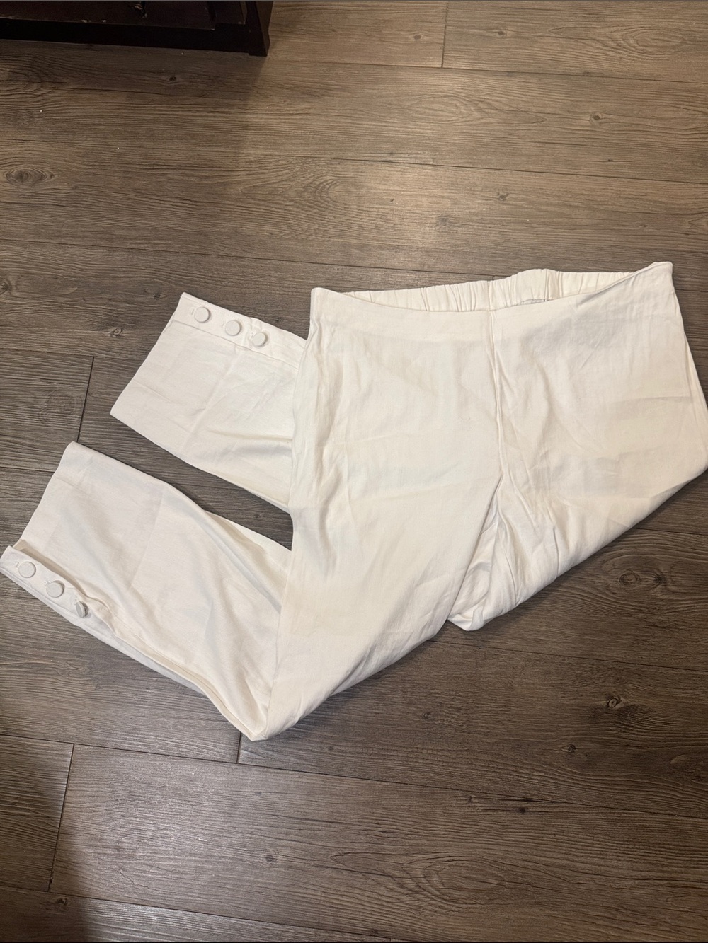 🆕 J. Jill Linen Stretch Pants with Button Hem and Elastic Waist. L. NWT!🔥 - Picture 2 of 5